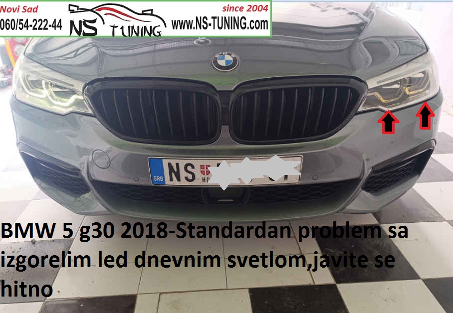 bmw 5 g30 2017 2018 2019 zut far pozuteo led dnevno svetlo reparacija servis farova novi sad ns tuning